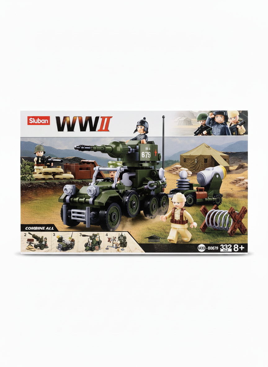 Sluban WWII Armored Vehicle Building Block Set M33-B0679