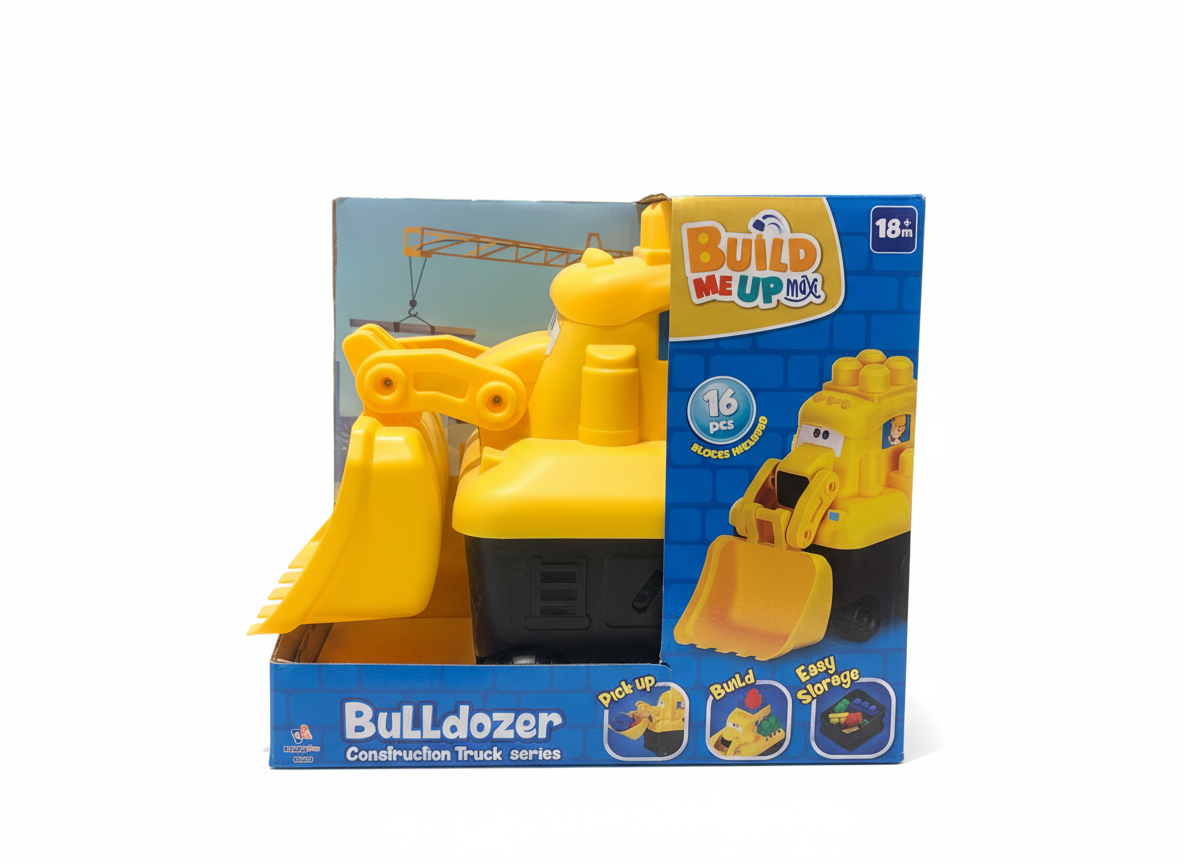 Build Me Up Maxi Bulldozer Construction Truck Series 16 PCS