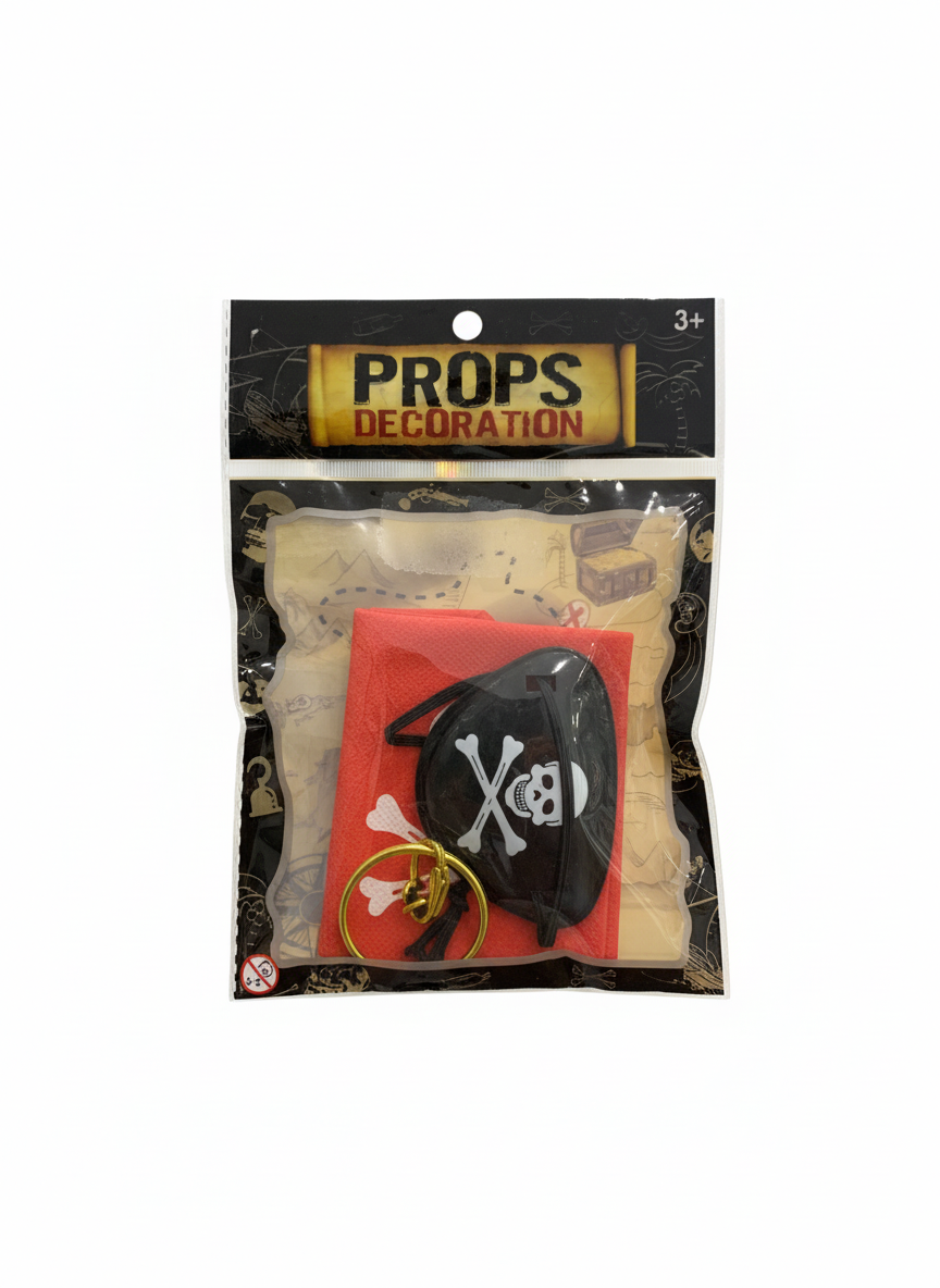 Halloween Pirate Patch Red