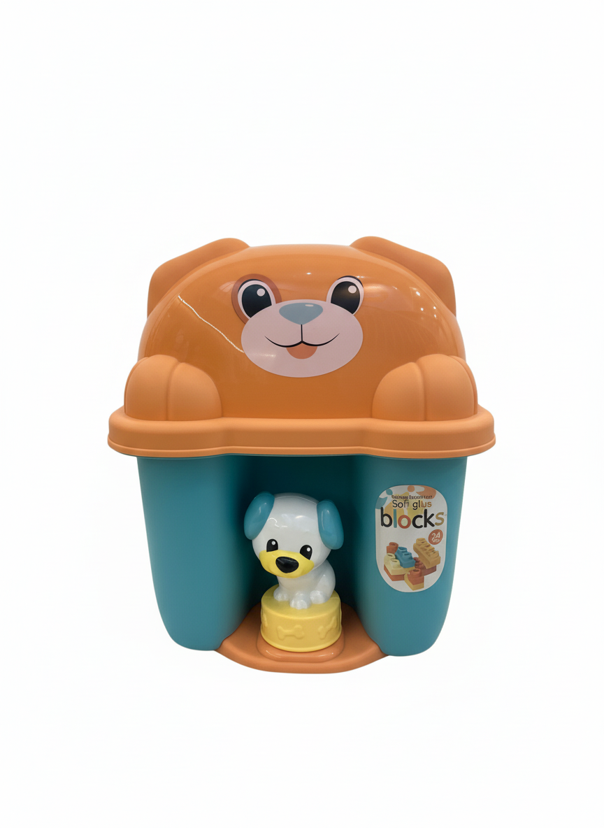 Bear House Soft Glue Building Blocks Playset