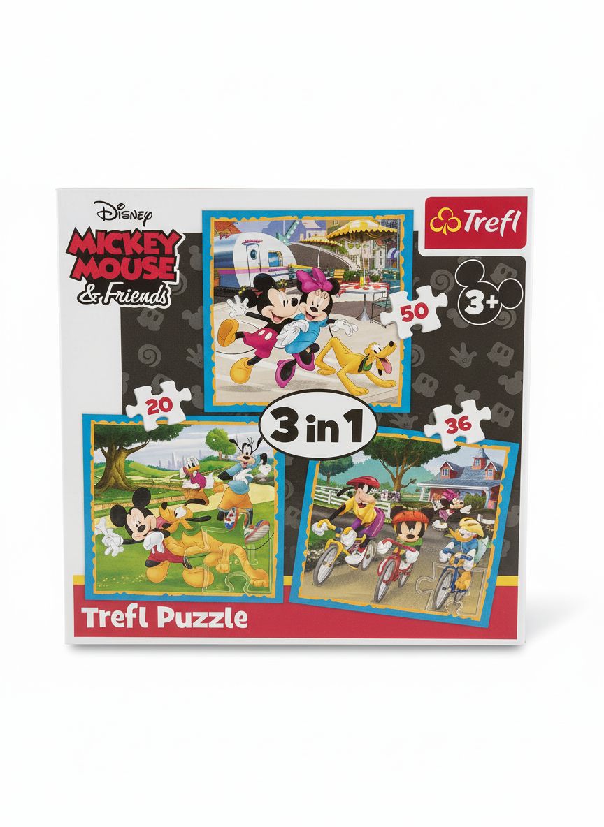 Disney Mickey Mouse And Friends 3 In1 Puzzle Trefl