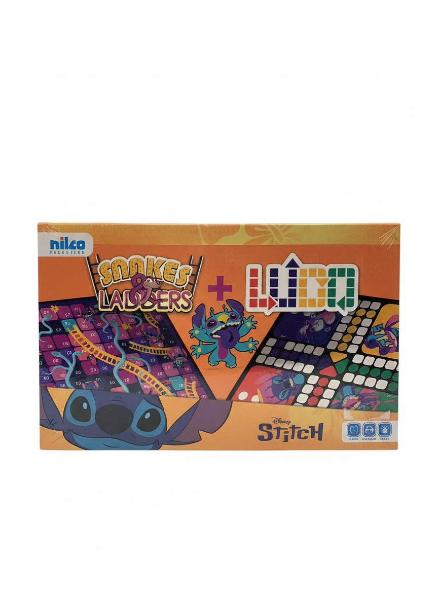 Disney Stitch Snakes And Ladders Board Game