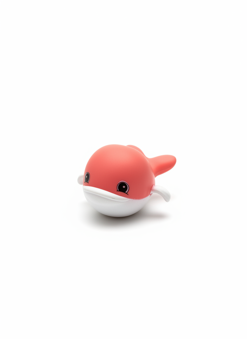 Cute Red Whale Bath Toy
