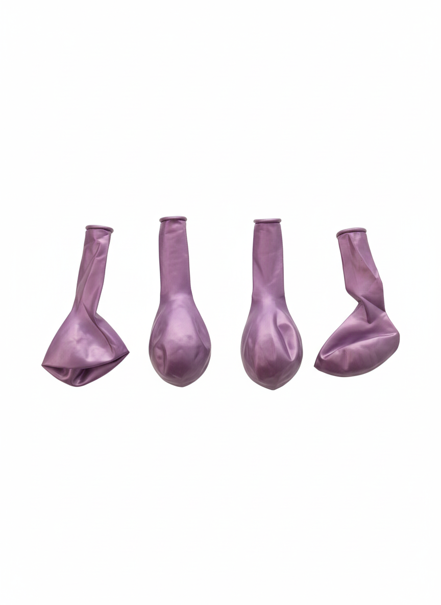 XYY 10-inch Purple Metallic Latex Balloons, 50 Pcs