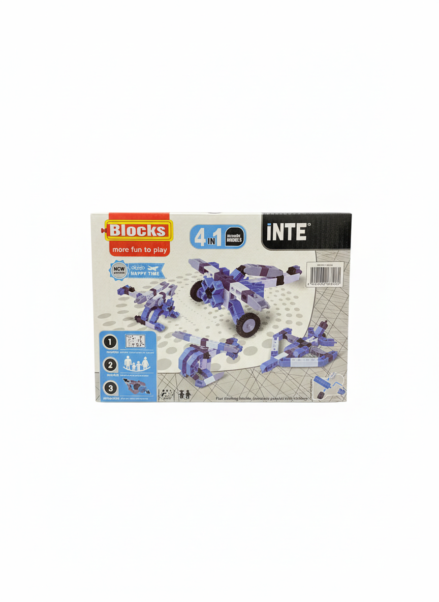 Blocks Plane Blue 4-in-1 Aircraft Models Construction Set