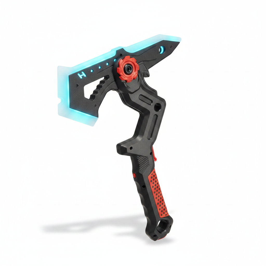 Futuristic Light-Up Toy Axe with Ergonomic Grip