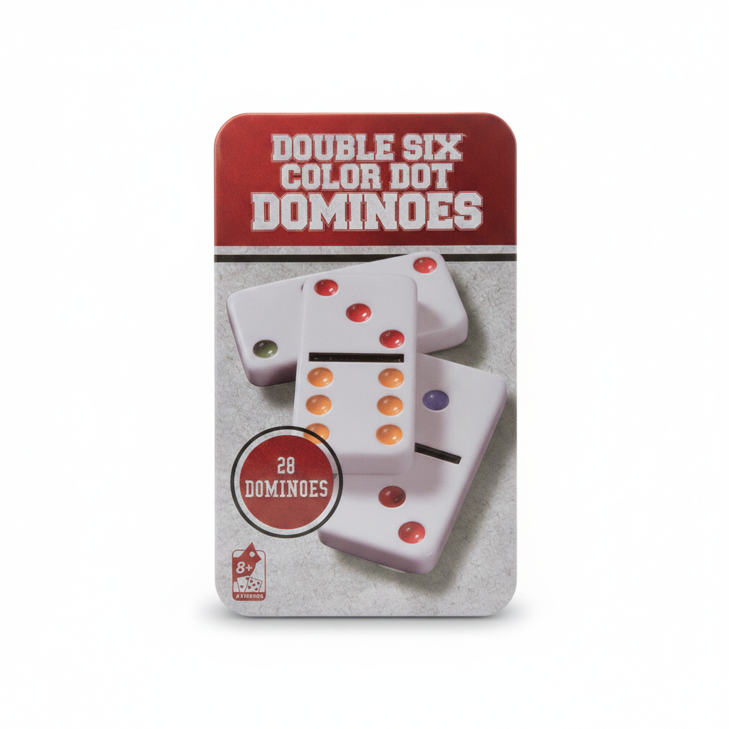 DOUBLE SIX COLOR DOT DOMINOES