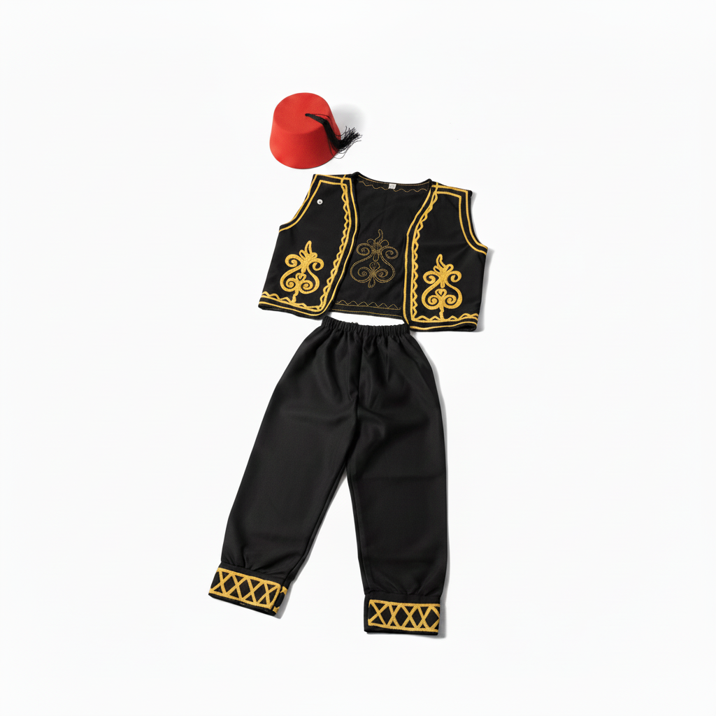 Children's Traditional Fez and Vest Costume Set