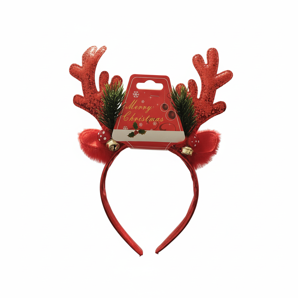 Sparkling Reindeer Antler Christmas Headband