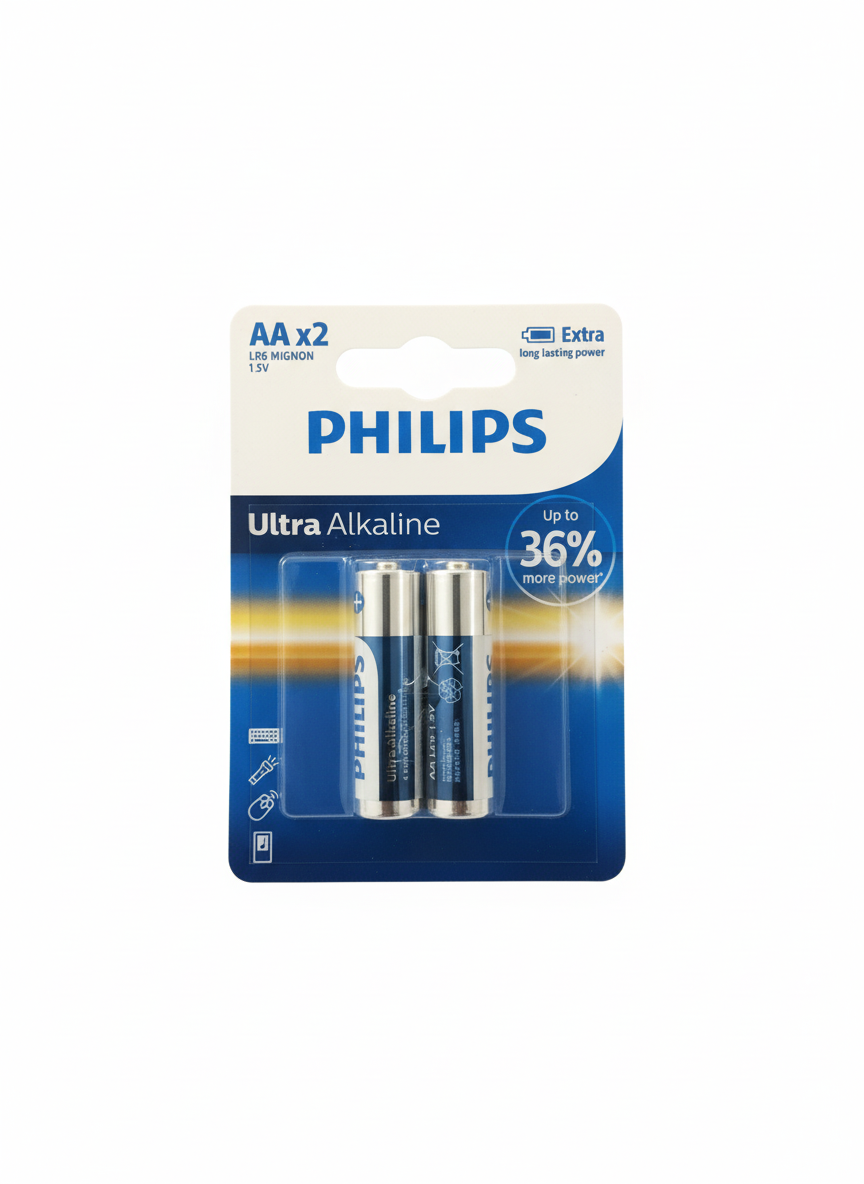 Philips Ultra Alkaline AA x2 Batteries