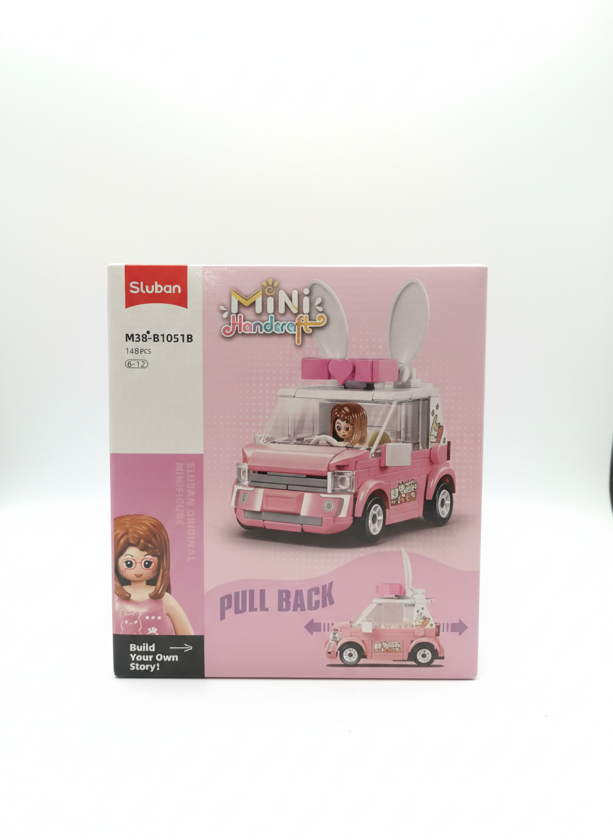 Sluban Mini Handcraft Pink Bunny Car Building Set M38-B1051B