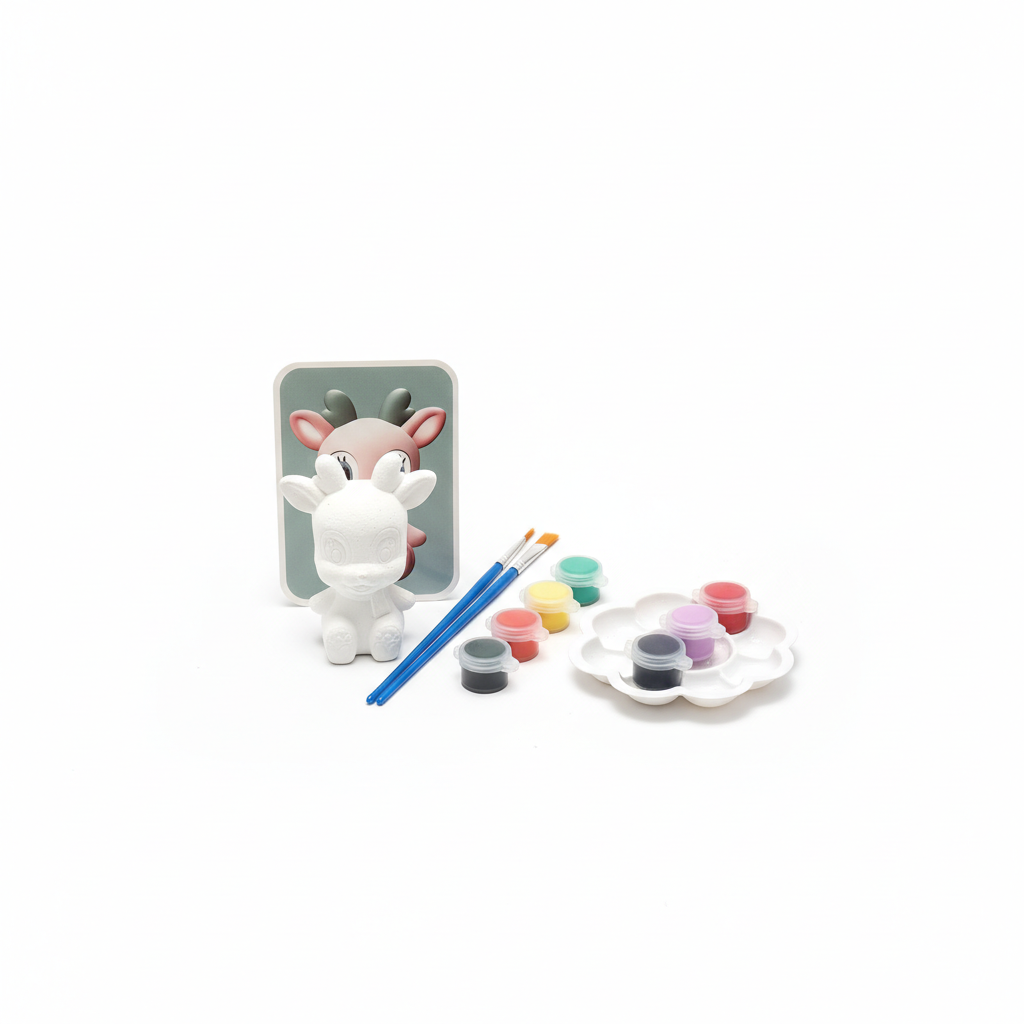 Qubeile Graffiti Paint Your Own Deer Figurine Craft Kit