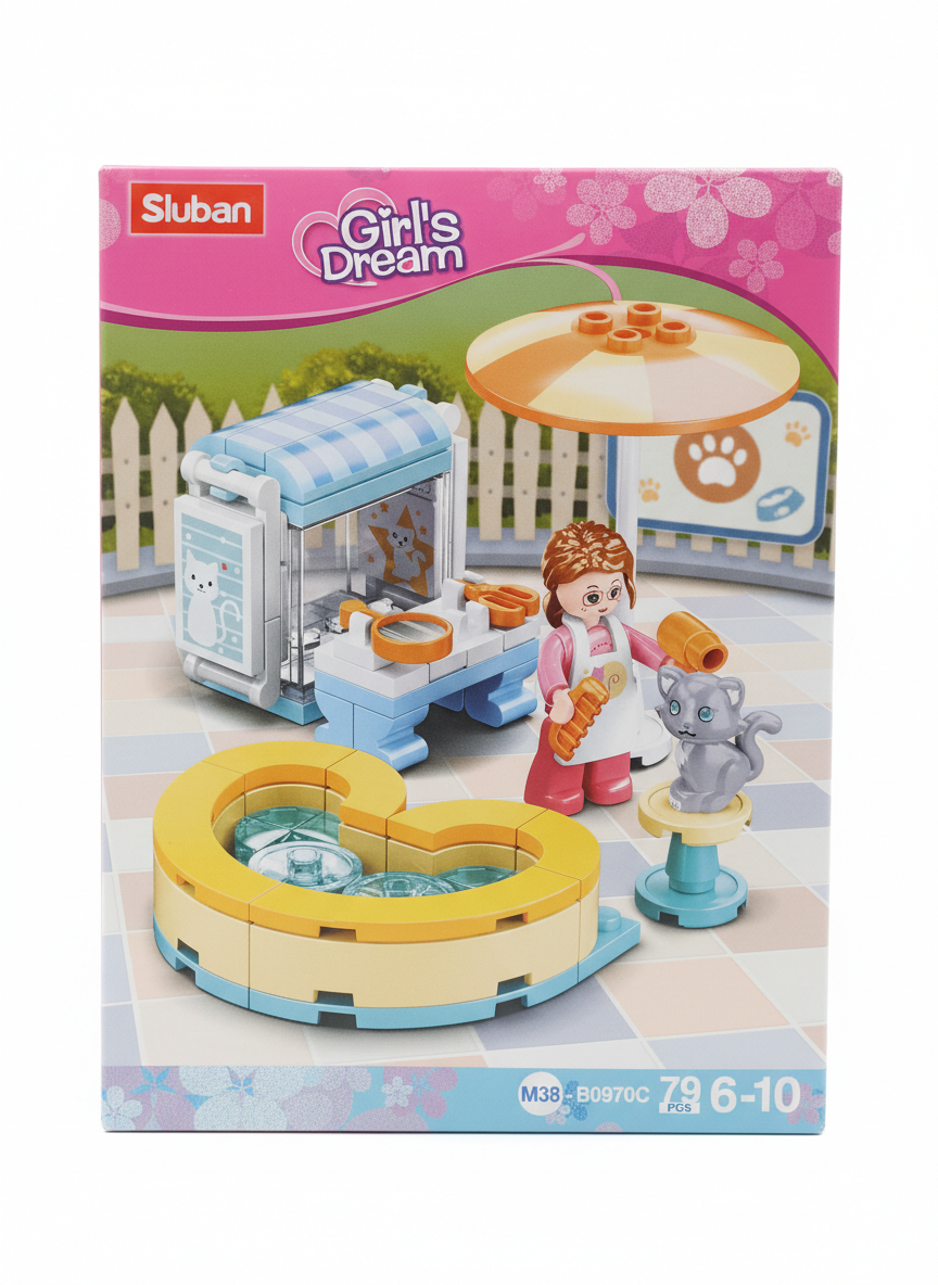 Sluban Girl's Dream Pet Grooming Building Set M38-B0970C