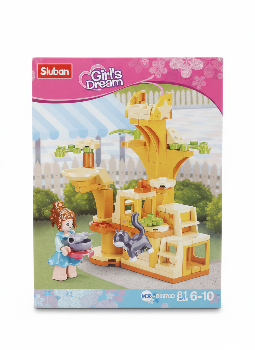 Sluban Girl's Dream Pet Grooming Building Set M38-B0970C