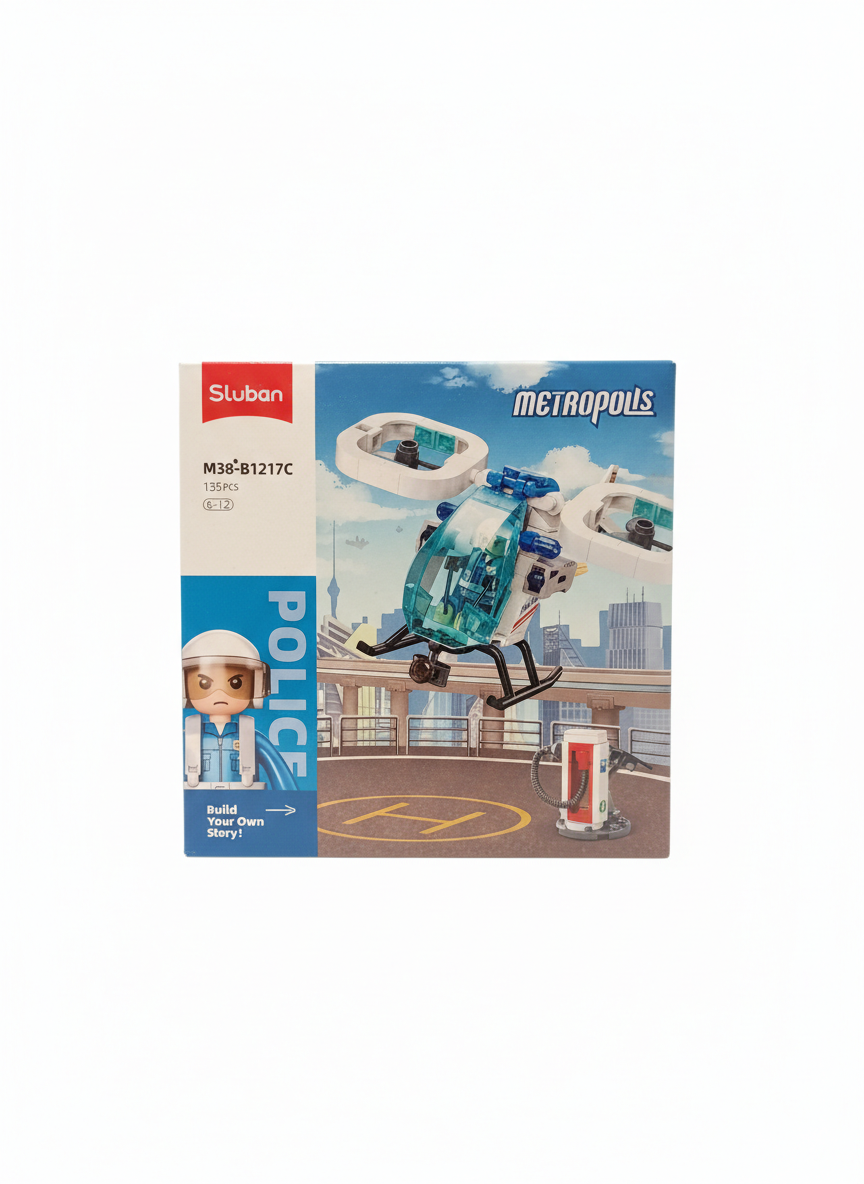 Sluban Metropolis Police Helicopter Building Set M38-B1217C