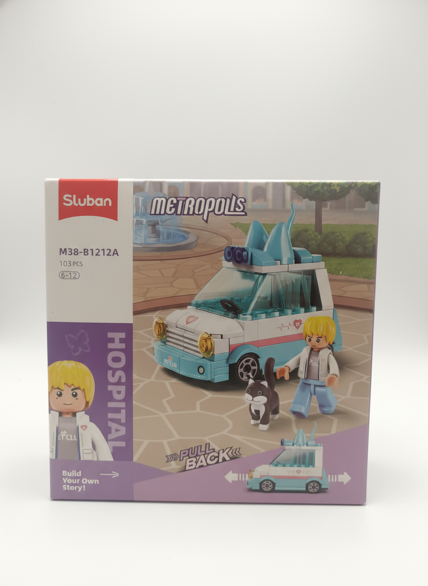 Sluban Metropolis Hospital Pet Club Vehicle Building Set M38-B1212A