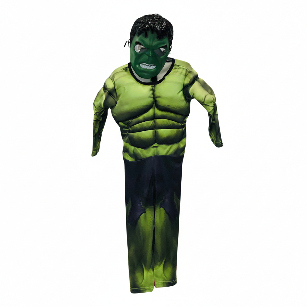 Hulk Muscle Chest Superhero Costume with Mask