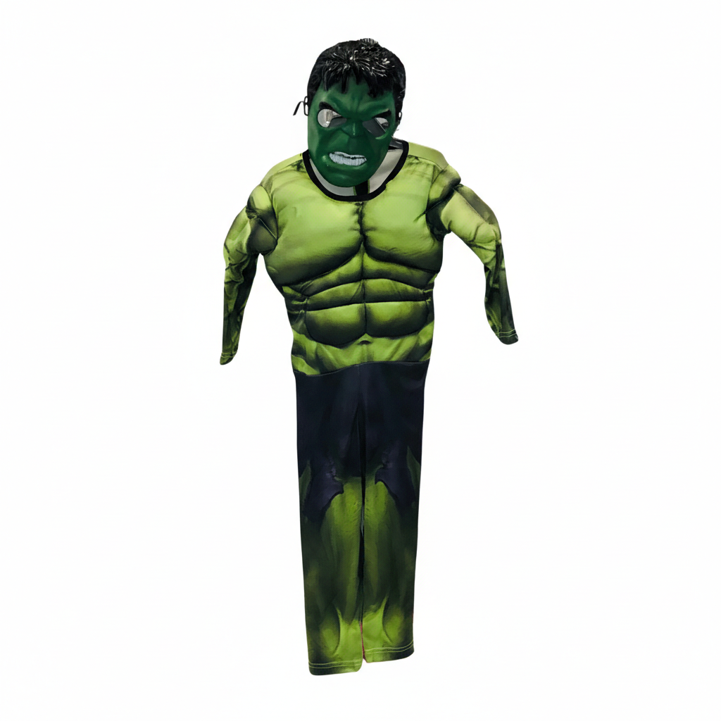 Hulk Muscle Chest Superhero Costume with Mask