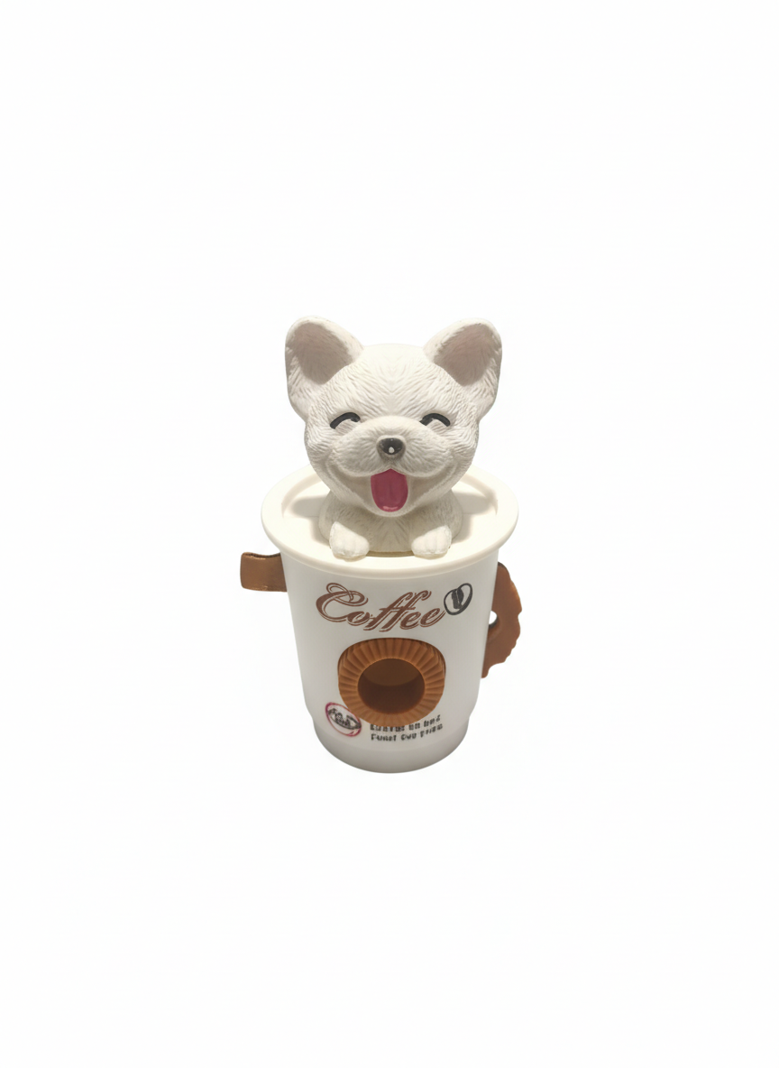 Smiling Dog Coffee Cup Pencil Sharpener