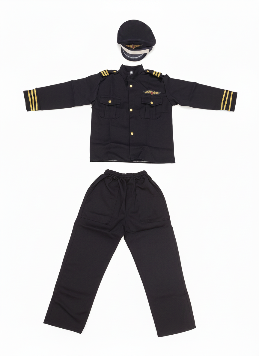 Flight Attendant Boy Costume