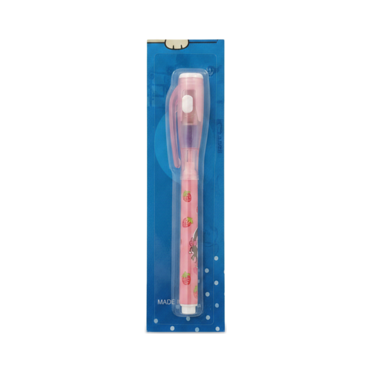 Invisible Ink Pen with UV Light (Strawberry Design)