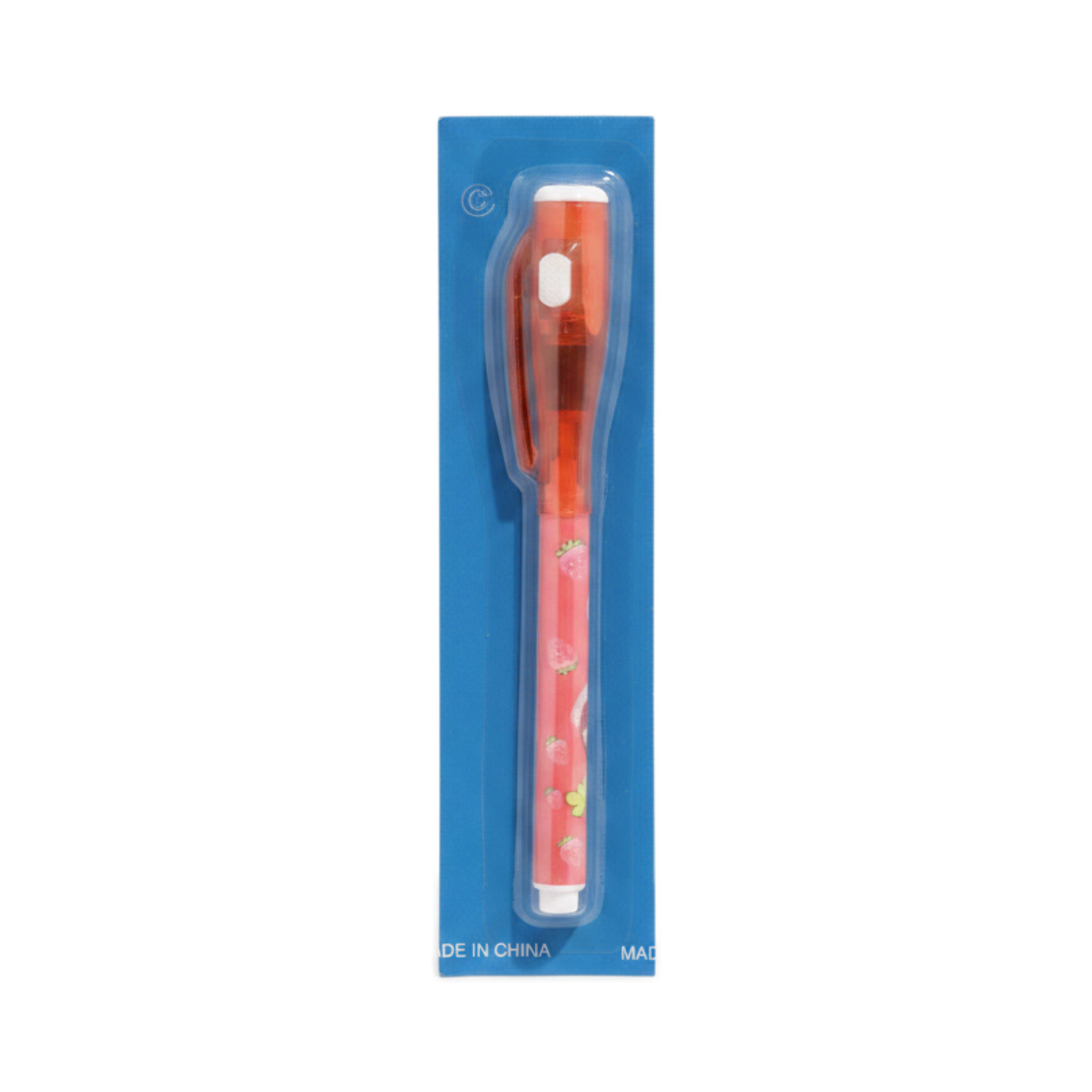 Invisible Ink Pen with UV Light (Strawberry Design)