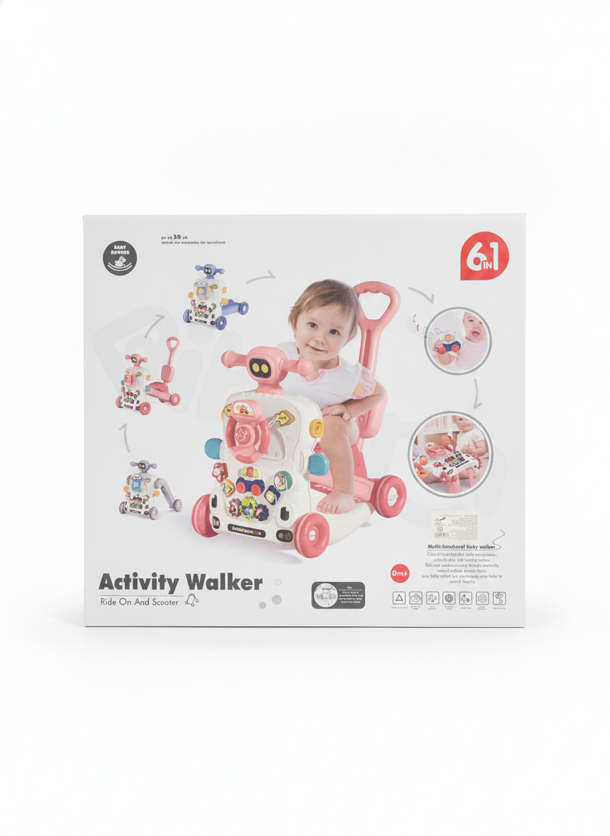Gibi-inn 6-in-1 Activity Walker Ride On And Scooter