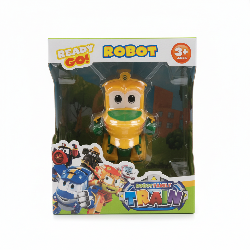 Ready Go! Robot Family Train Collectible Figures Set