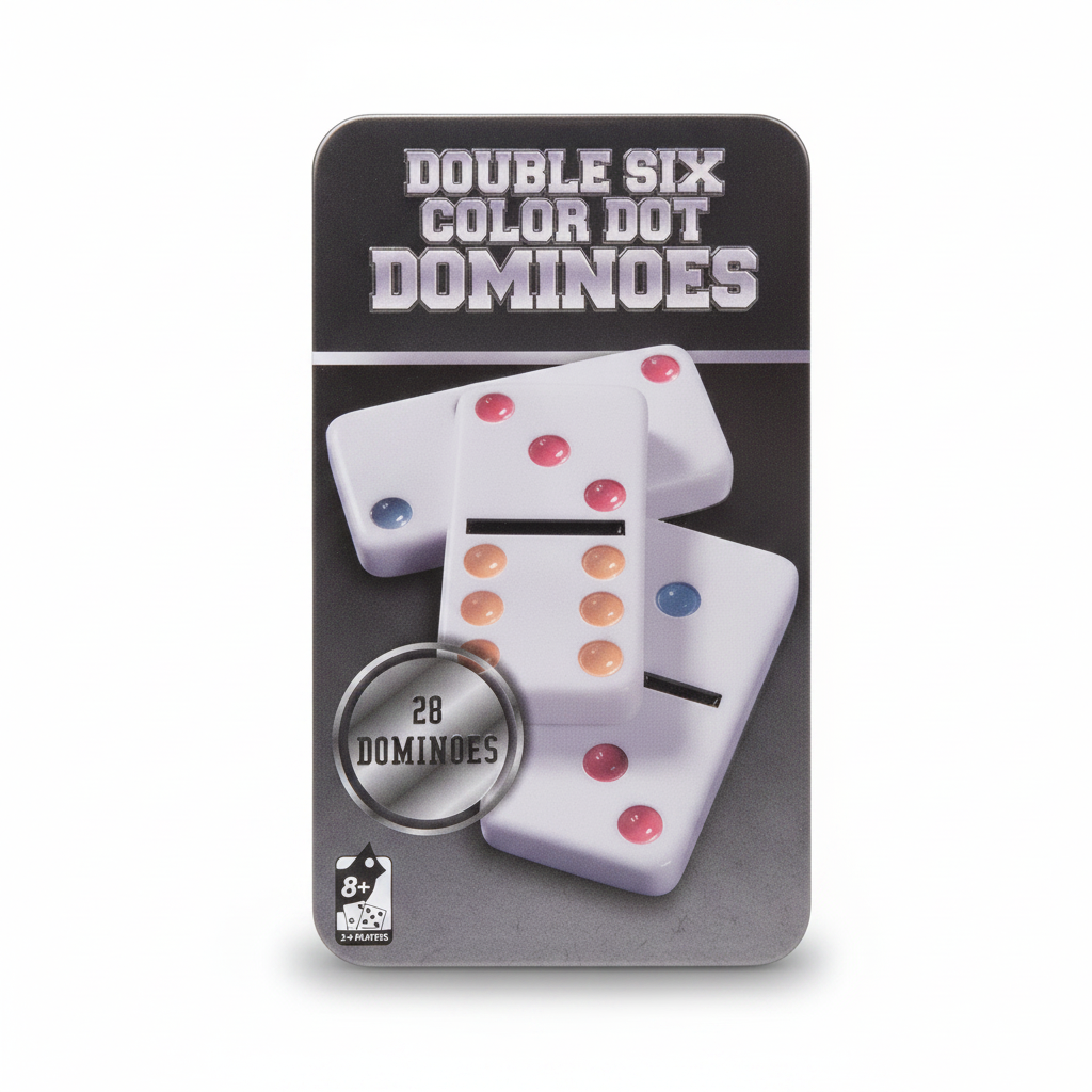 DOUBLE SIX COLOR DOT DOMINOES