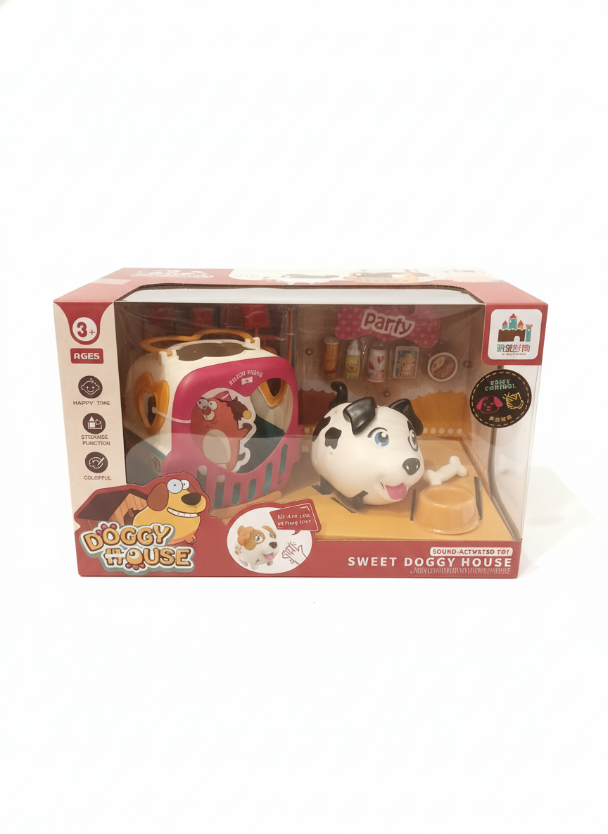 Doggy House Sound Activated Toy Doggy Music Storage