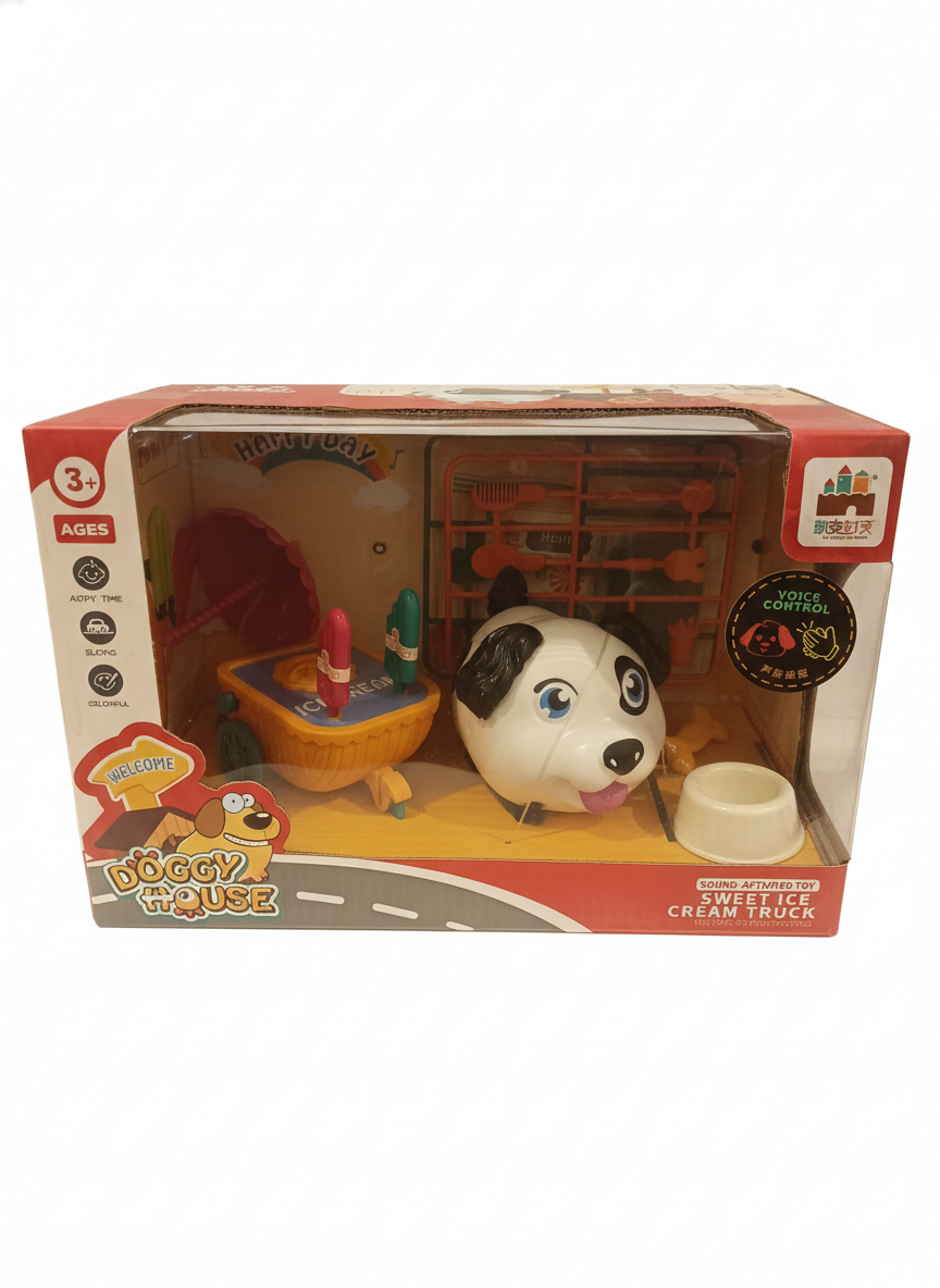 Sound Activation Dog Doggy House Sweet Ice Cream Truck
