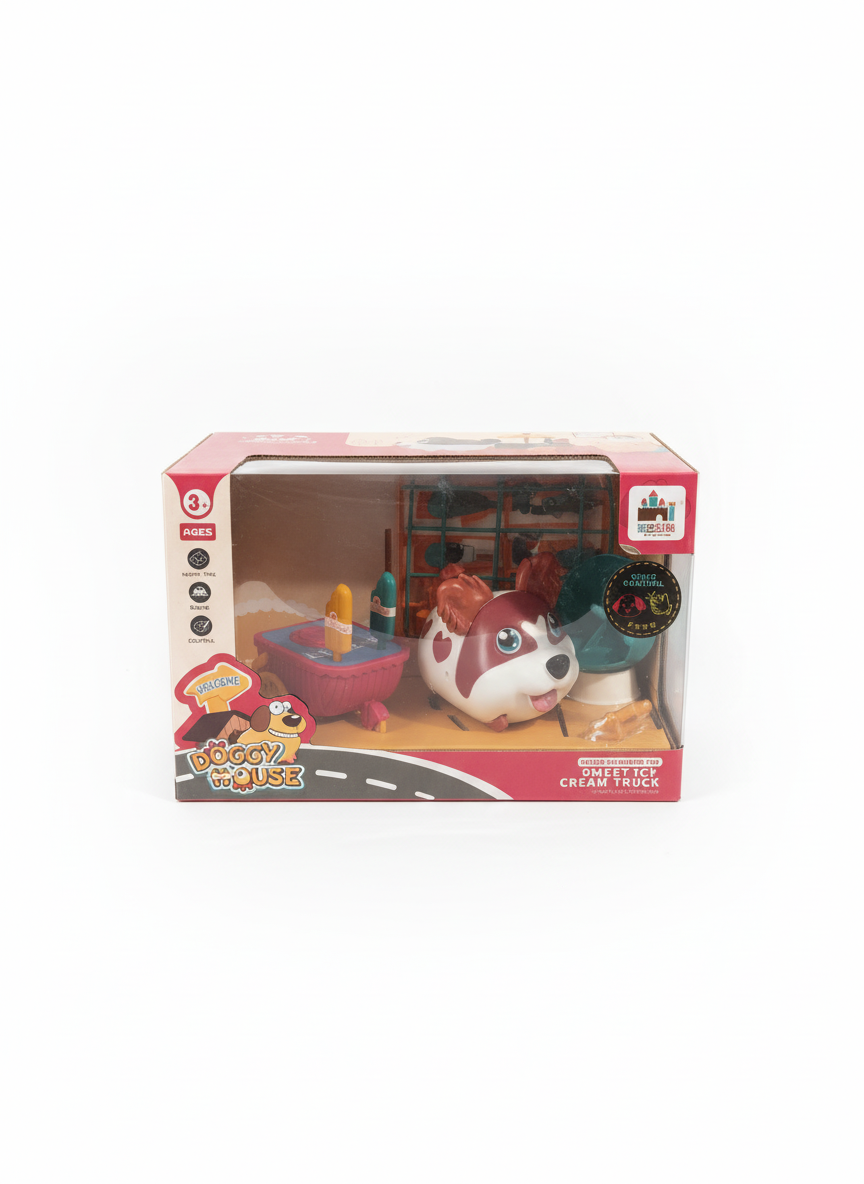 Sound Activation Dog Doggy House Sweet Ice Cream Truck