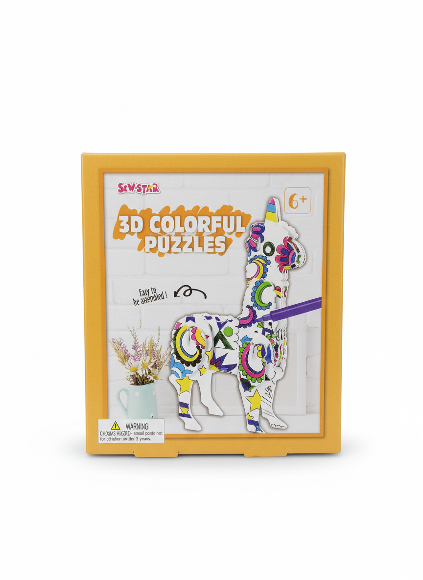 3D Colorful Puzzles Easy To Be Assembled