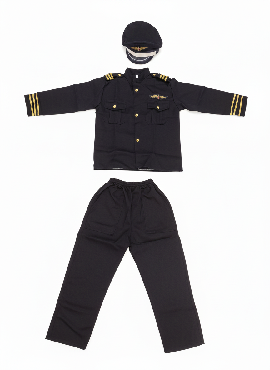 Flight Attendant Boy Costume