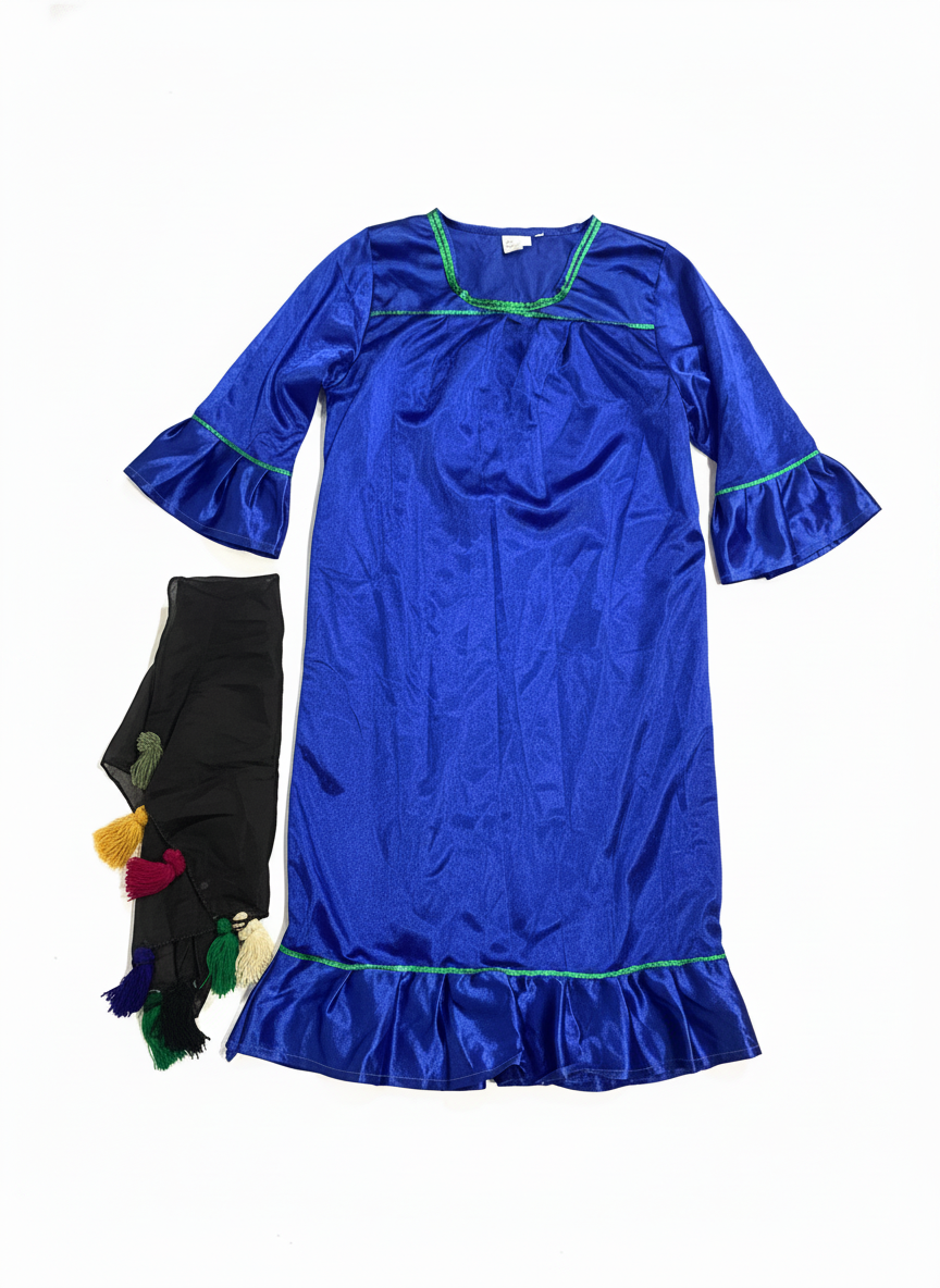 Girl Peasant Blue Costume