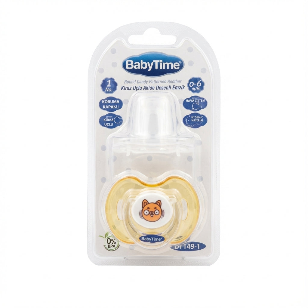 BabyTime Round Candy Patterned Soother