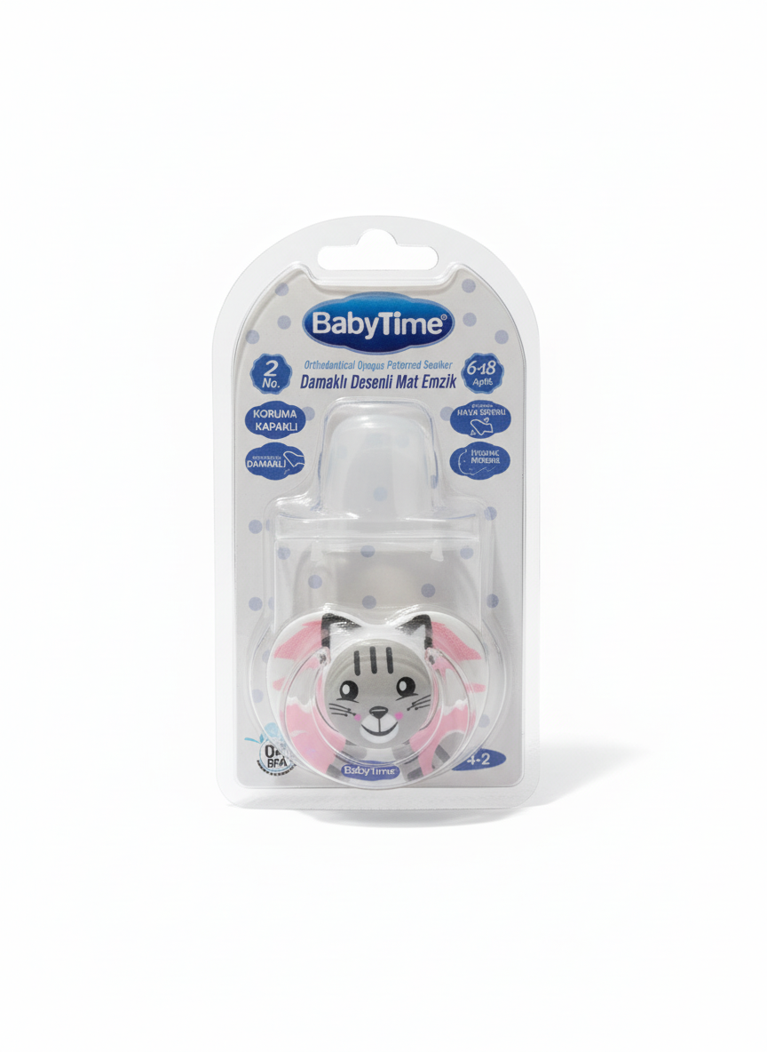 BabyTime Orthodontical Opaque Patterned Soother - No. 2 (6-18 Months)