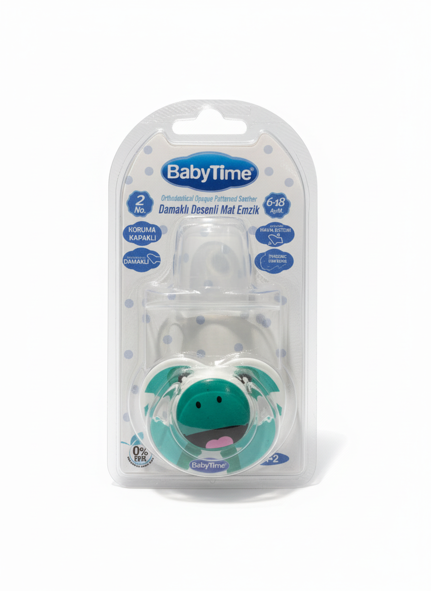 BabyTime Orthodontical Opaque Patterned Soother - No. 2 (6-18 Months)