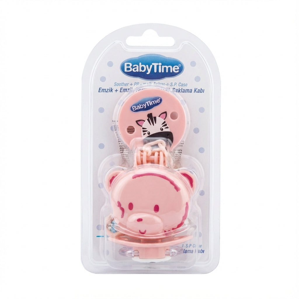 BabyTime Soother, Pacifier Clip, and Storage Case Set