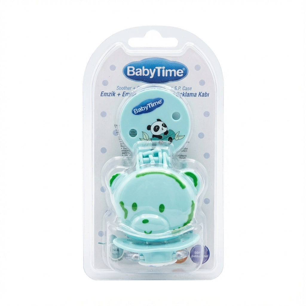 BabyTime Soother, Pacifier Clip, and Storage Case Set