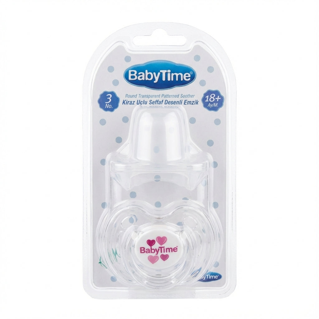 BabyTime Round Transparent Patterned Soother