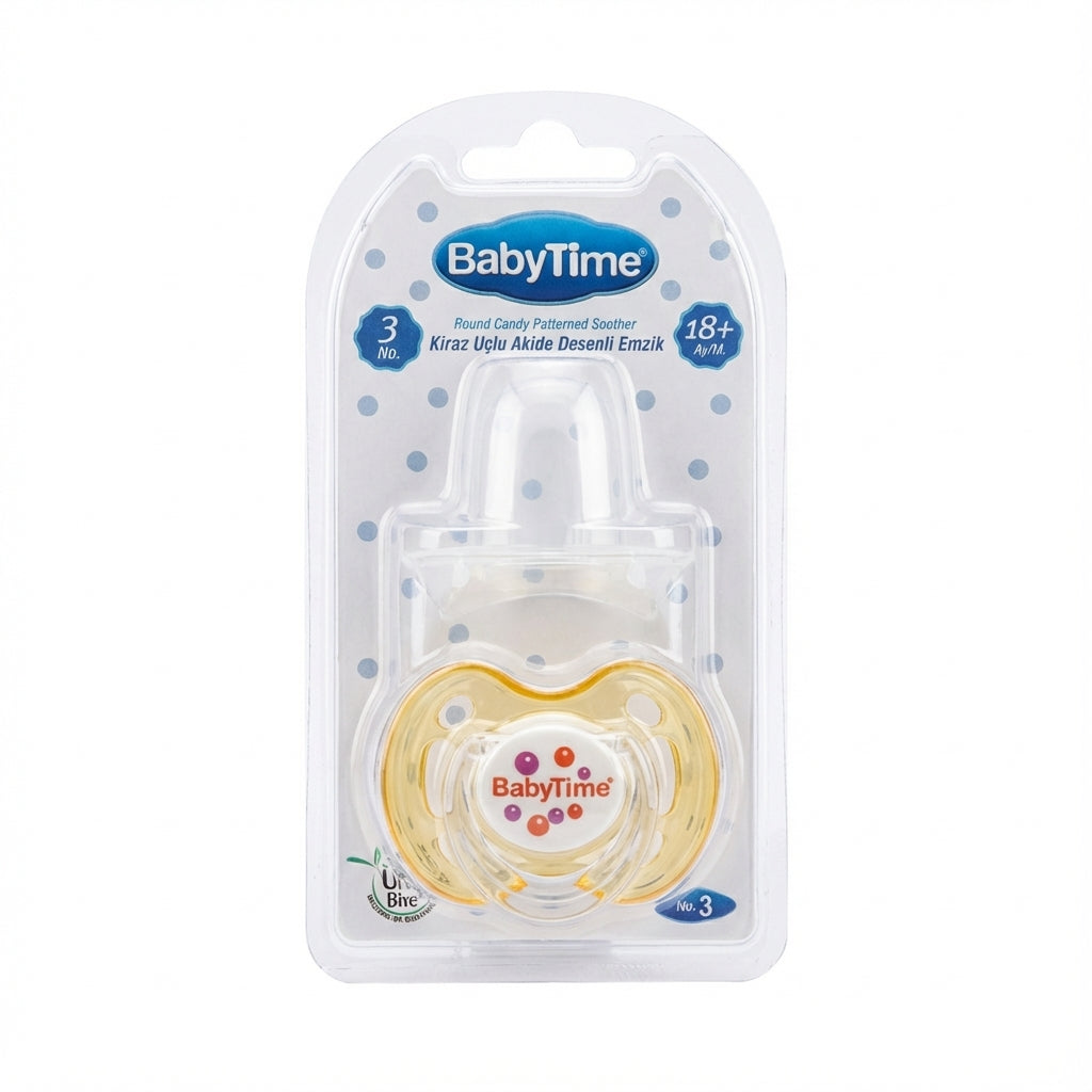 BabyTime Round Candy Patterned Soother