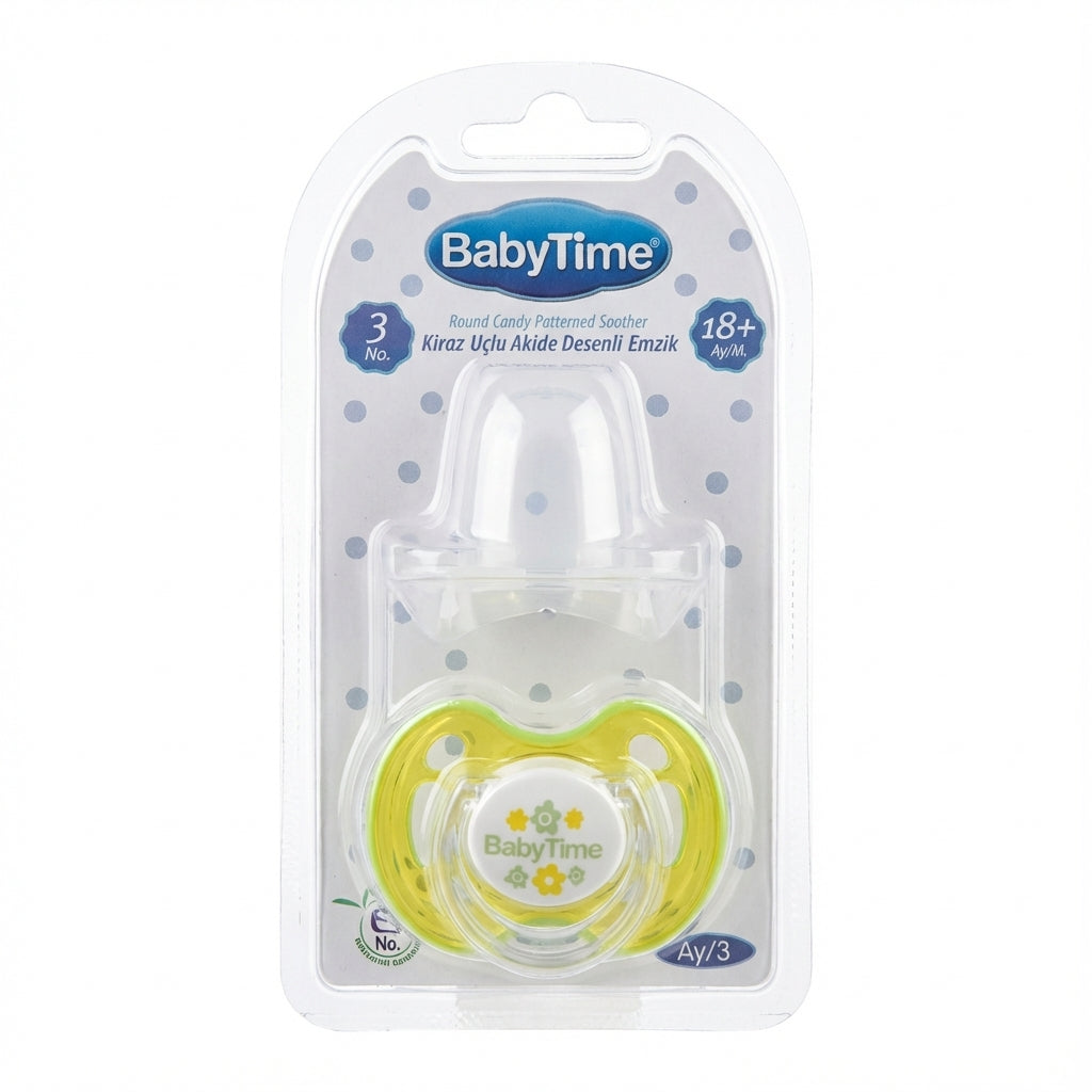 BabyTime Round Candy Patterned Soother