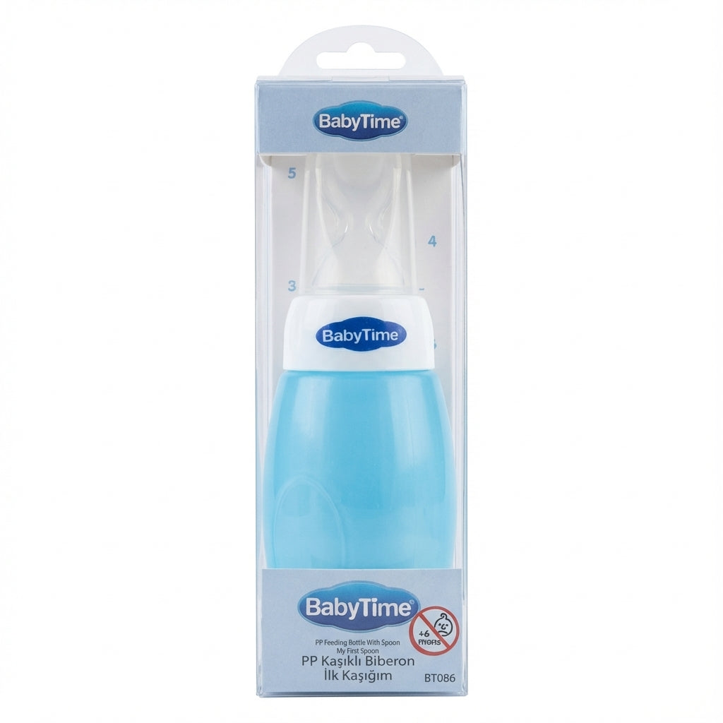 BabyTime PP Feeding Bottle With Spoon - My First Spoon