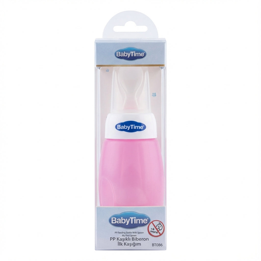 BabyTime PP Feeding Bottle With Spoon - My First Spoon