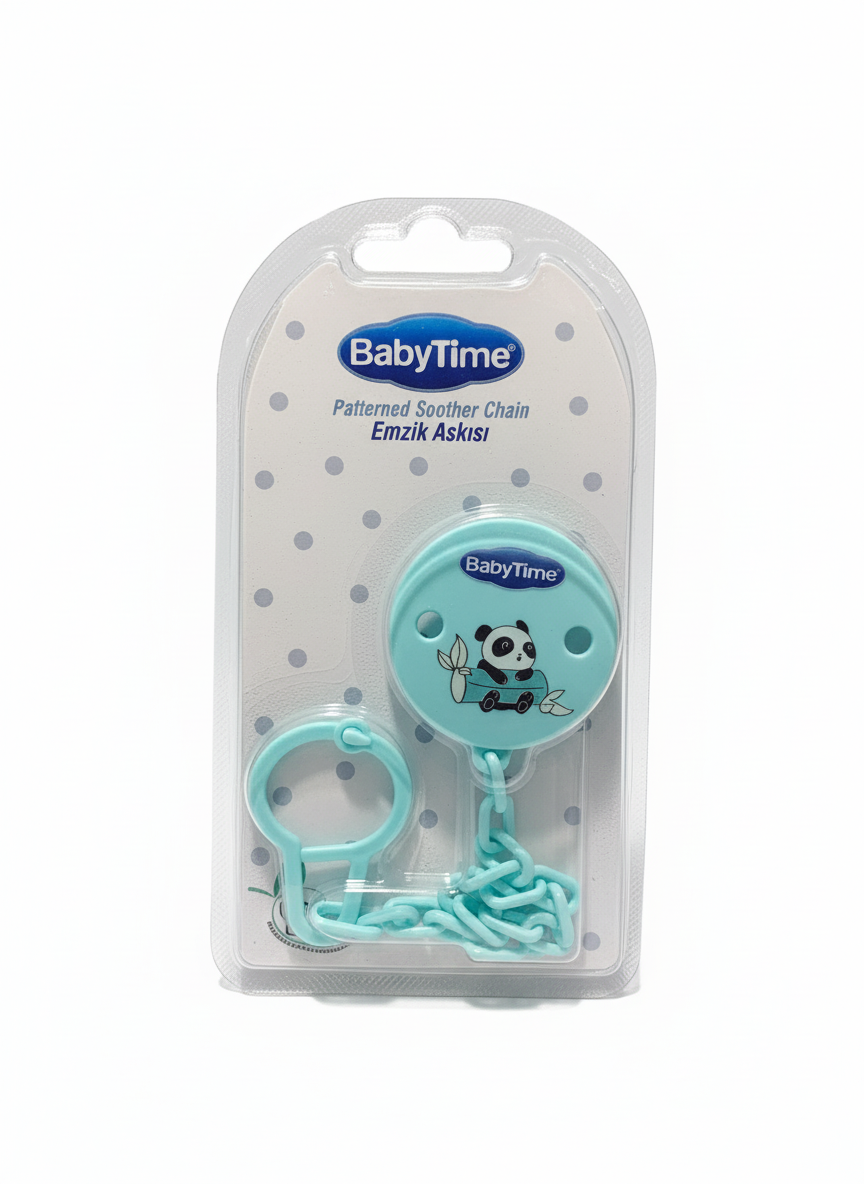BabyTime Patterned Soother Chain - Panda