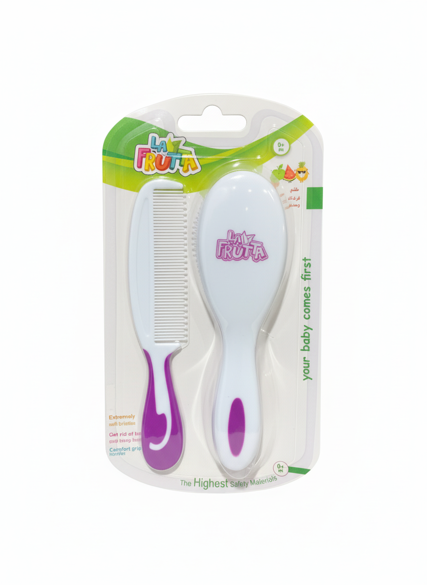 LA FRUTA Baby Comb & Brush Set