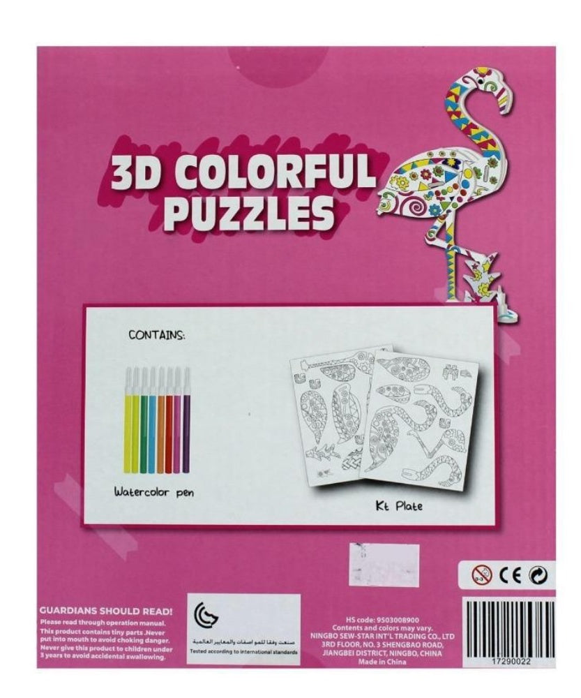 3D Colorful Puzzles Easy To Be Assembled