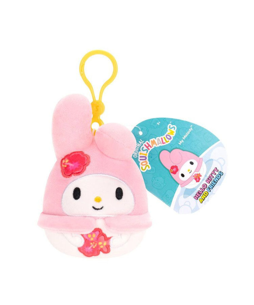 Jazwares Squishmallows - Clip-On Cartoon Animation: Sanrio Soft Toy (3.5 Inch)