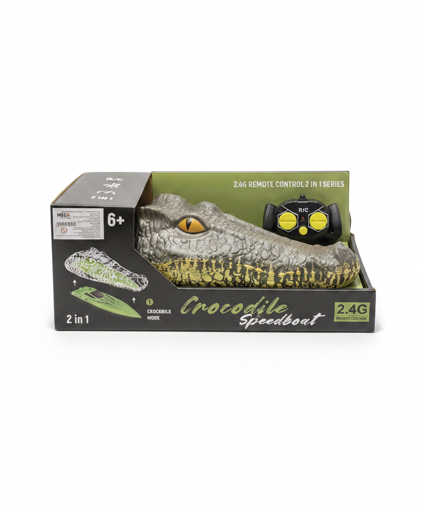 2.4G Remote Control 2 in 1 Crocodile Speedboat